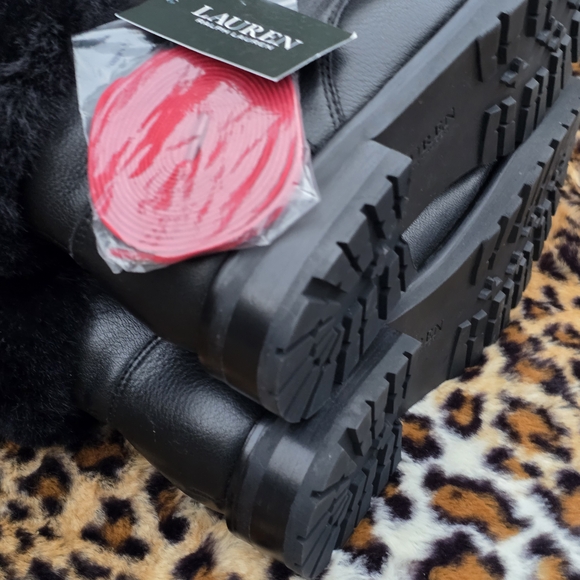 Lauren Ralph Lauren Women's Black Fur-Lined Boots Size 7.5B - Picture 9 of 14